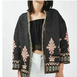 TOPSHOP Beaded Trim Beocade Trophy Jacket